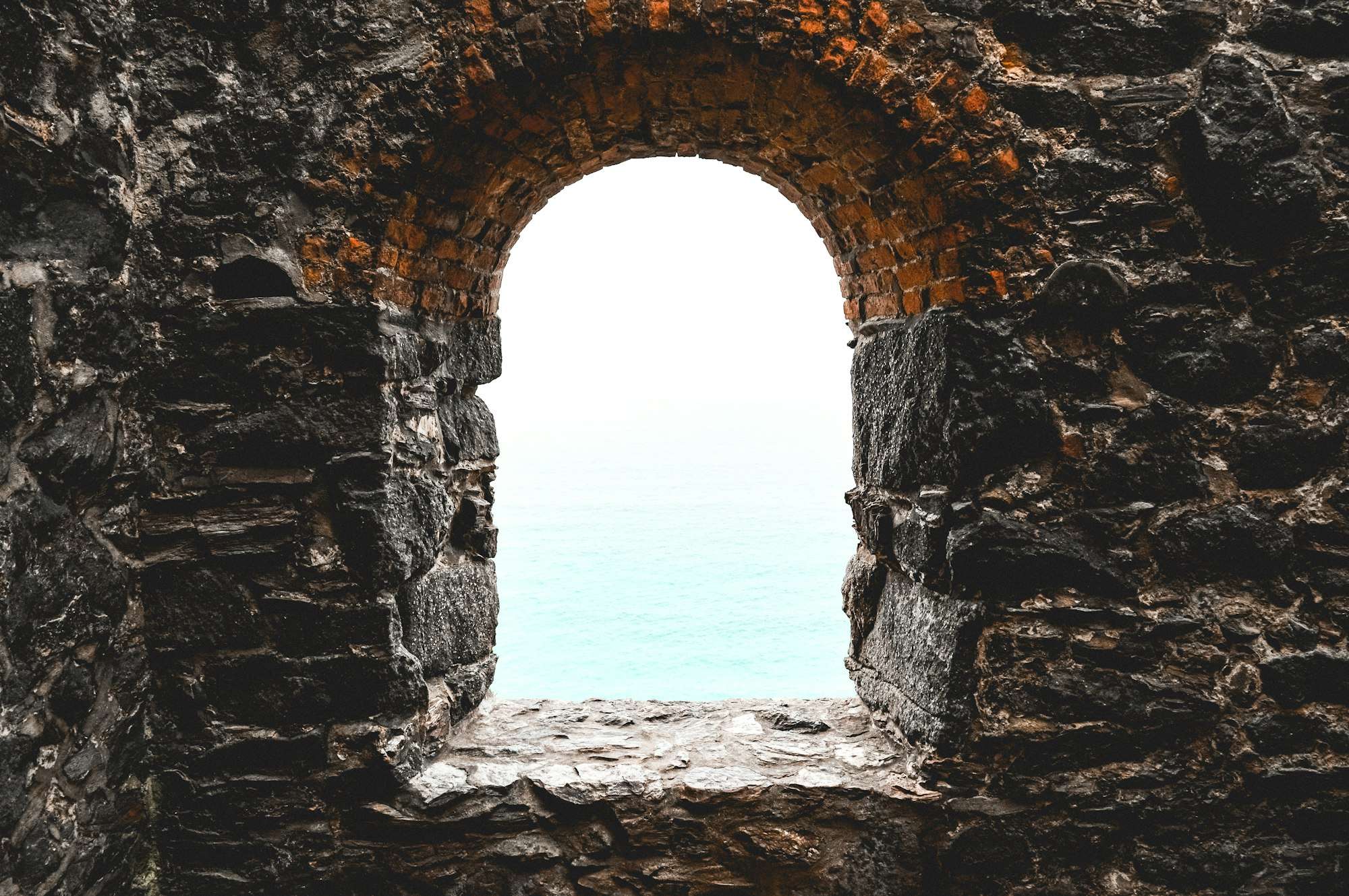 Tintagel stone archway in Cornwall